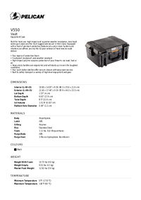 Thumbnail of document Data Sheet - V550 Vault Equipment Case